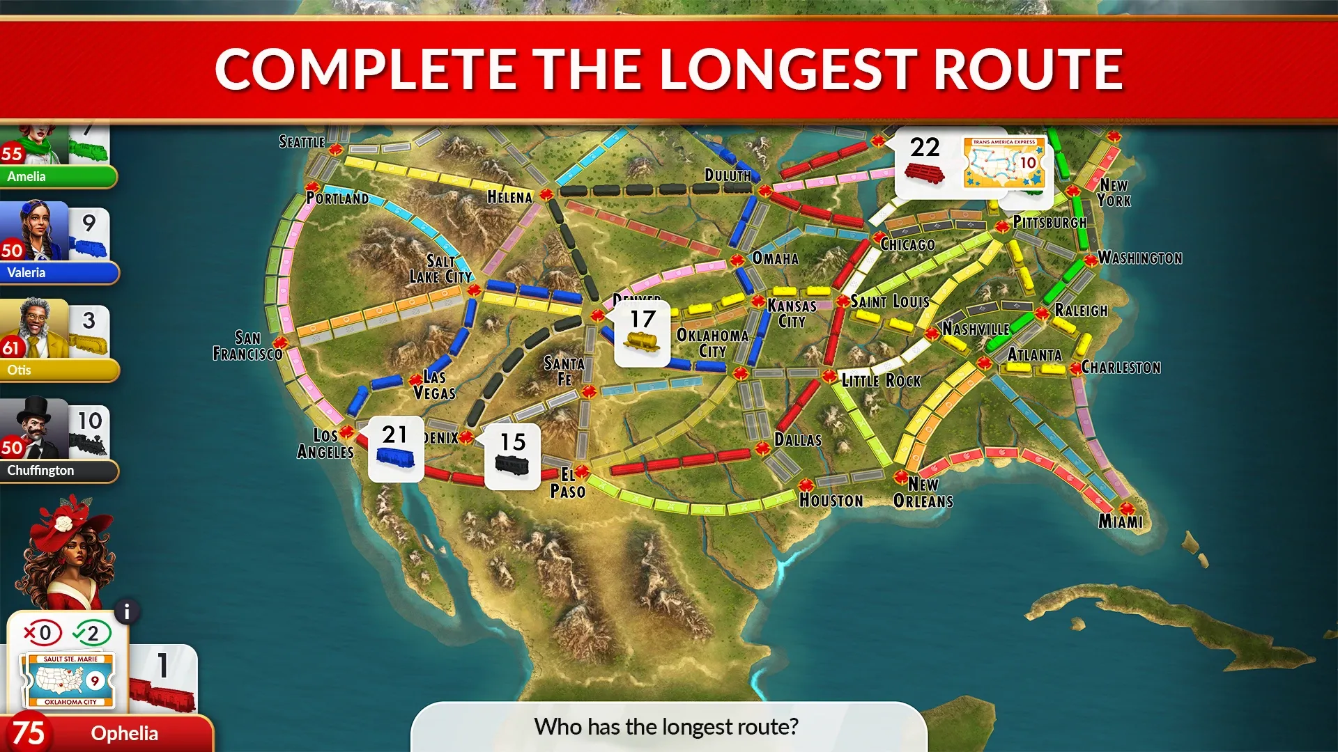 Ticket to Ride® board game screenshot